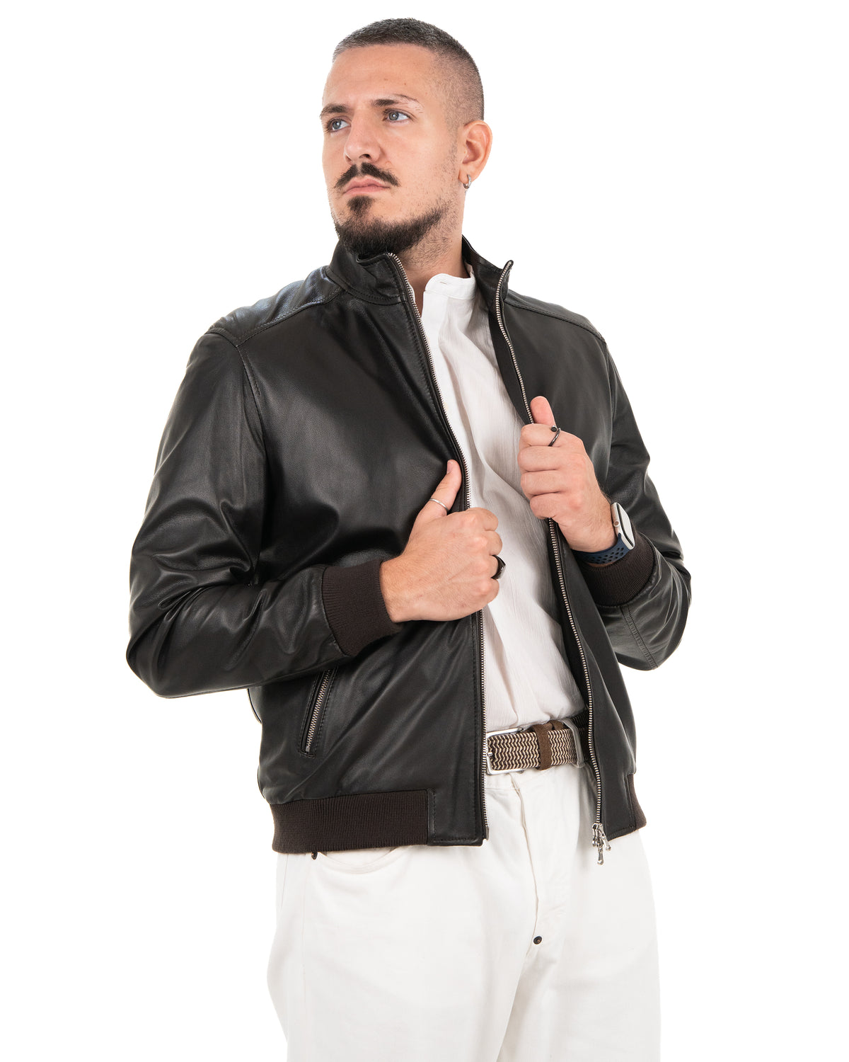 Giacca Bomber Uomo in Vera Pelle Nappa di Agnello – BR185