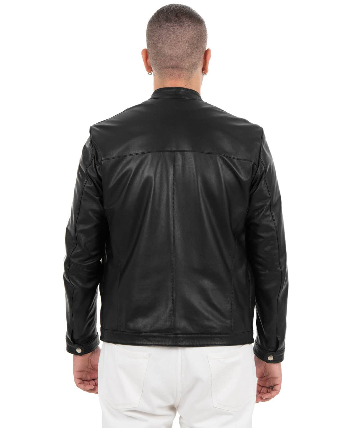 Giacca biker in vera pelle Nappa G1092W