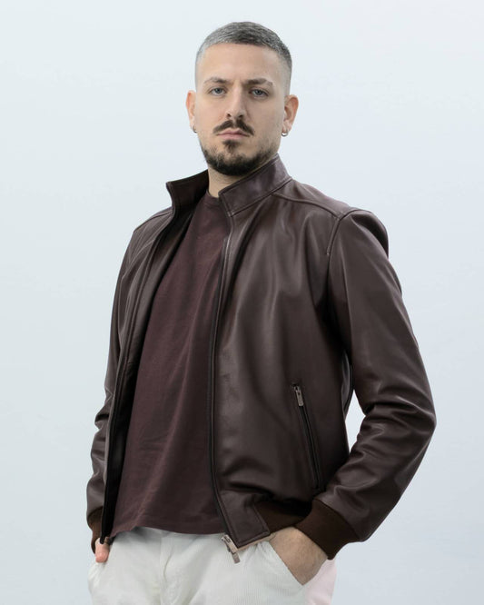 Bomber uomo in vere pelle-B75K