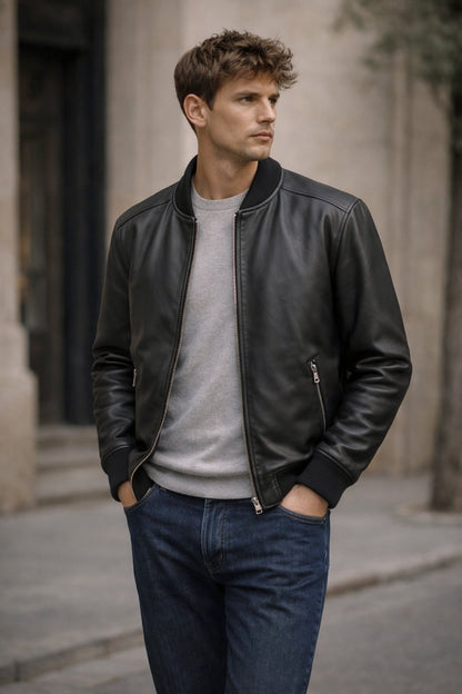 Bomber Uomo in Vera Pelle –B92N