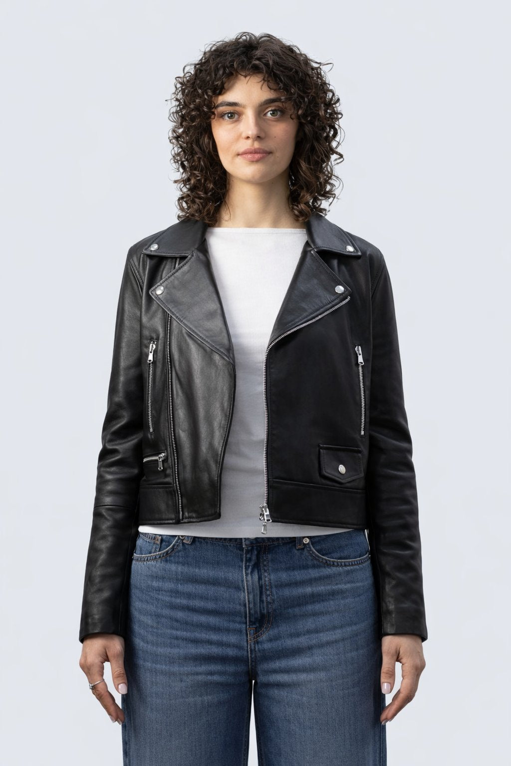 Giacca biker donna in pelle  BK375R