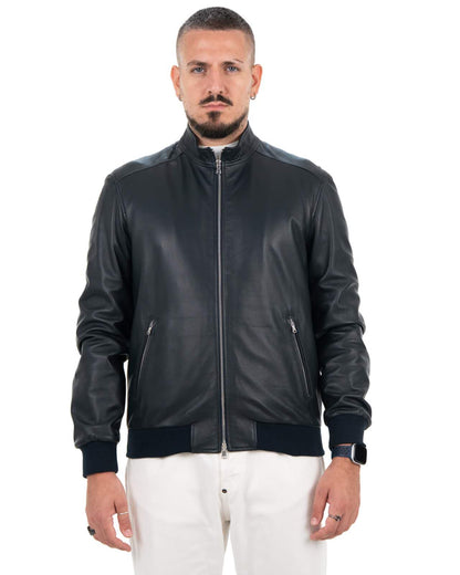 Bomber Uomo in Vera Pelle Nappa di Agnello – KB180