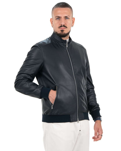 Bomber Uomo in Vera Pelle Nappa di Agnello – KB180