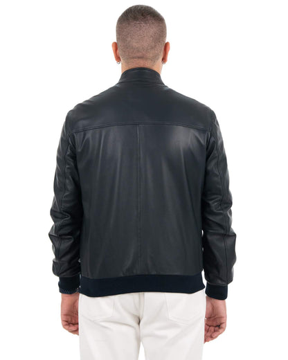 Bomber Uomo in Vera Pelle Nappa di Agnello – KB180