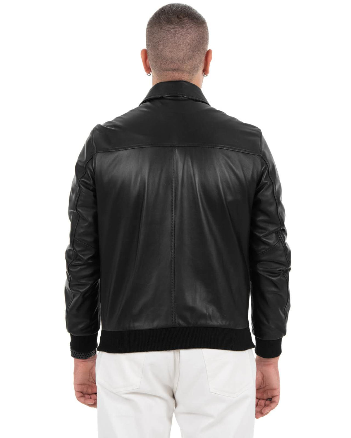 Giacca Bomber Uomo in Vera Pelle Nappa di Agnello – Modello B107P