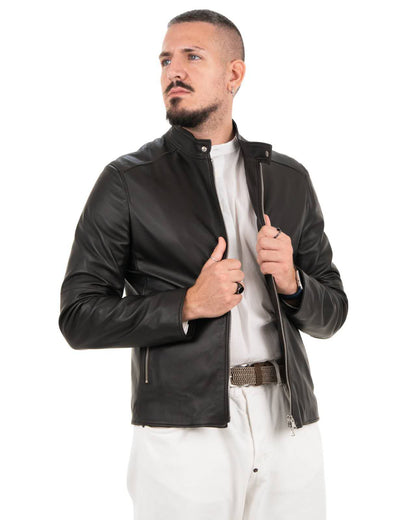 Giacca Uomo in Vera Pelle Nappa di Agnello --G1086W