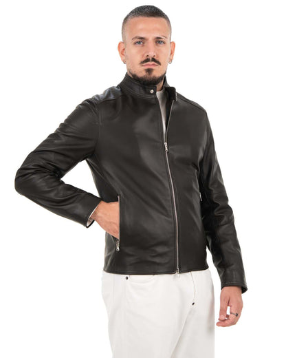 Giacca Uomo in Vera Pelle Nappa di Agnello --G1086W
