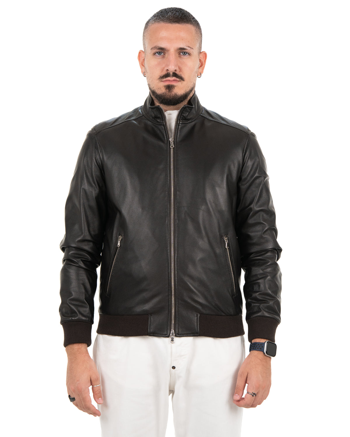 Giacca Bomber Uomo in Vera Pelle Nappa di Agnello – BR185