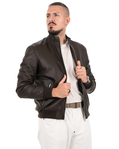 Bomber Uomo in Vera Pelle Nappa KB165
