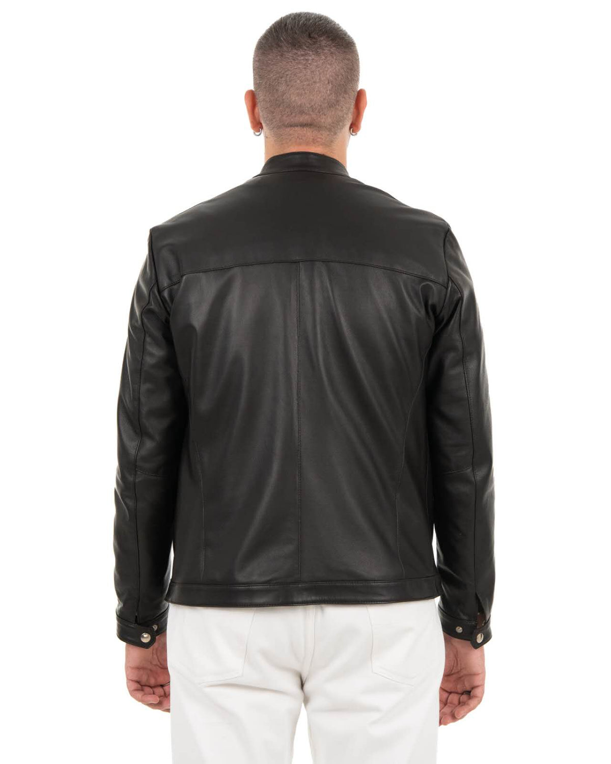 Giacca Biker in Vera Pelle Napaa  G1082W