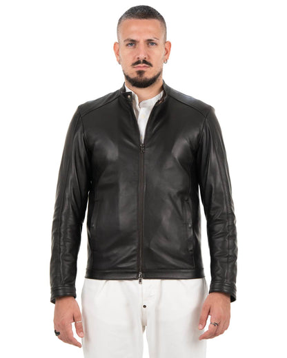 Giacca Biker in Vera Pelle Napaa  G1082W