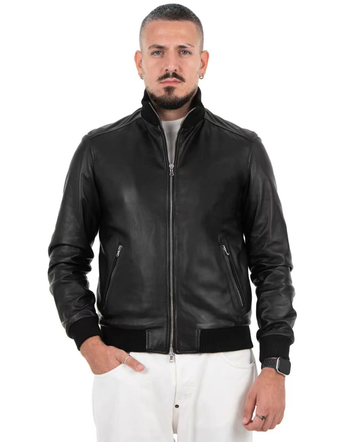 Giacca Bomber Uomo in Vera Pelle Nappa KB175