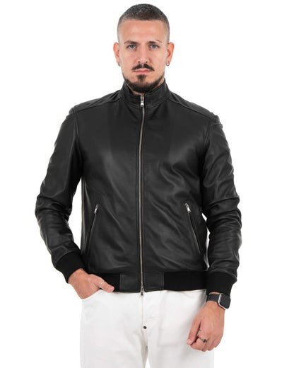 Giacca bomber Uomo in Vera Pelle Nappa KB195