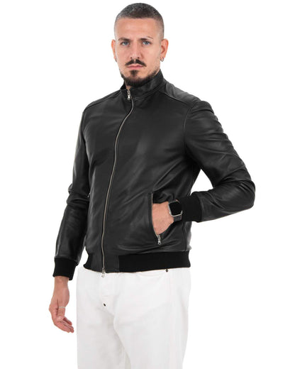 Giacca bomber Uomo in Vera Pelle Nappa KB195