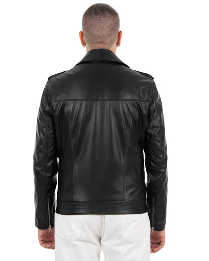 Giacca Chiodo Uomo in Vera Pelle di Agnello – Modello G1890W