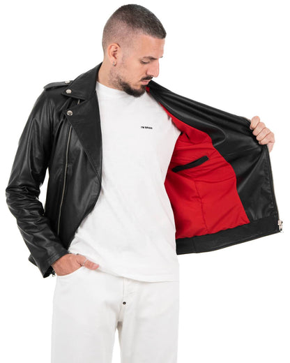 Giacca Chiodo Uomo in Vera Pelle di Agnello – Modello G1890W