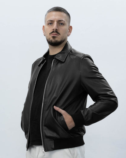Bomber Uomo in Vera  Pelle – B107P