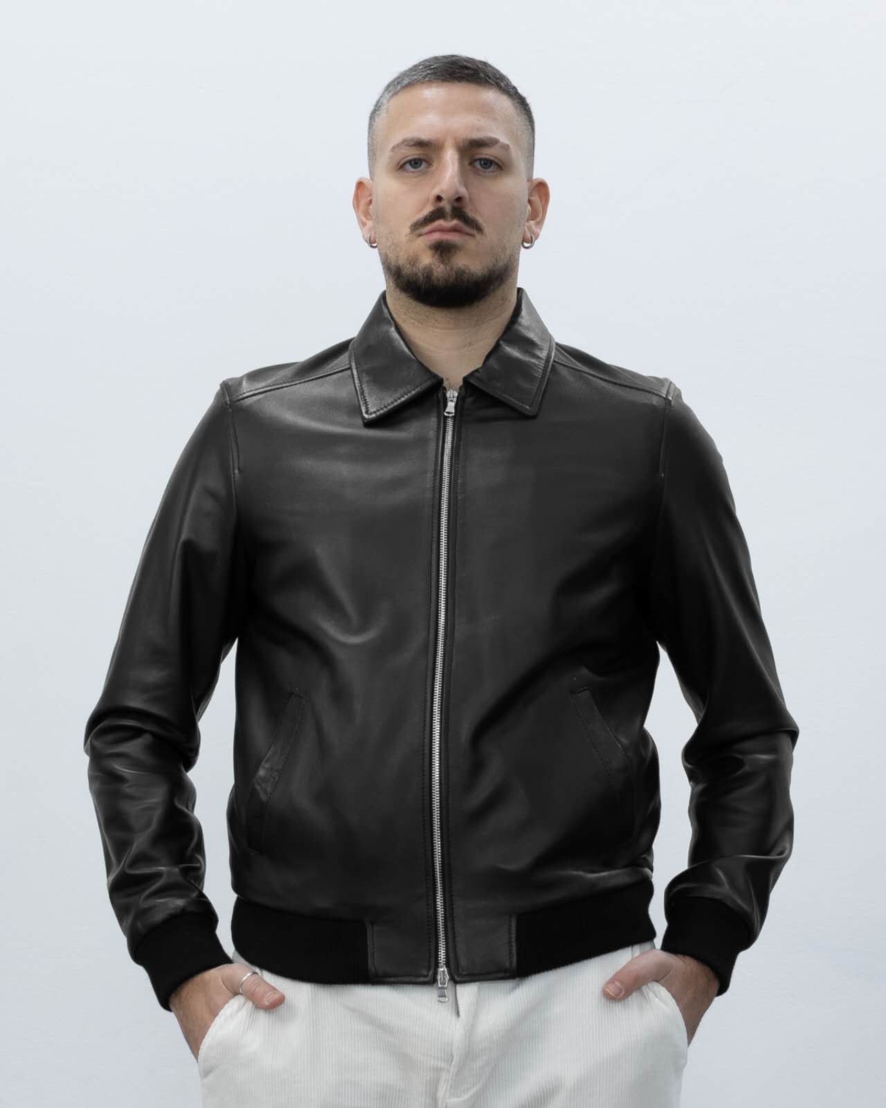 Bomber Uomo in Vera  Pelle – B107P