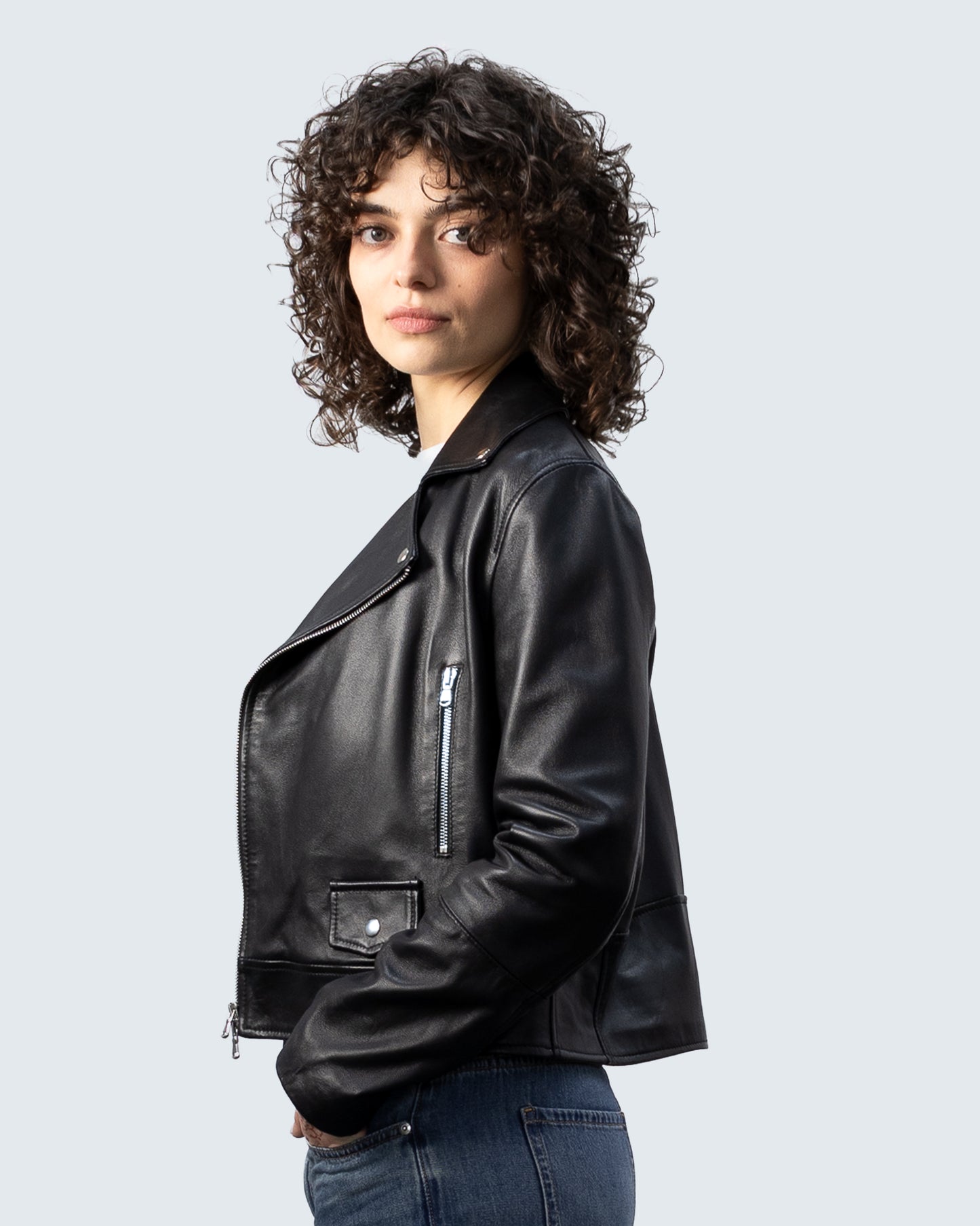 Giacca biker donna in pelle  BK375R
