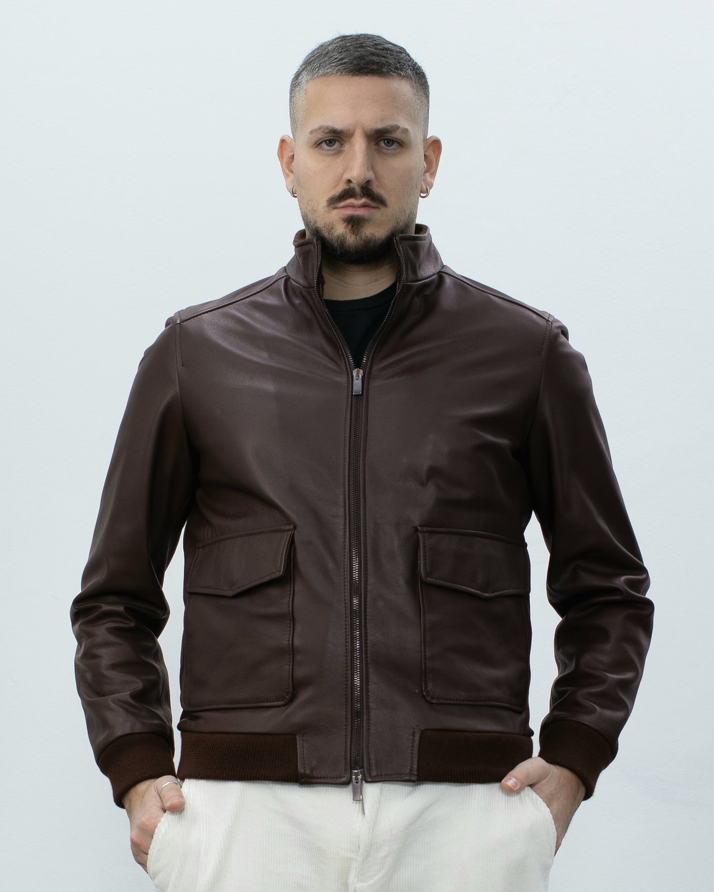Bomber Uomo in Vera Pelle-B890k