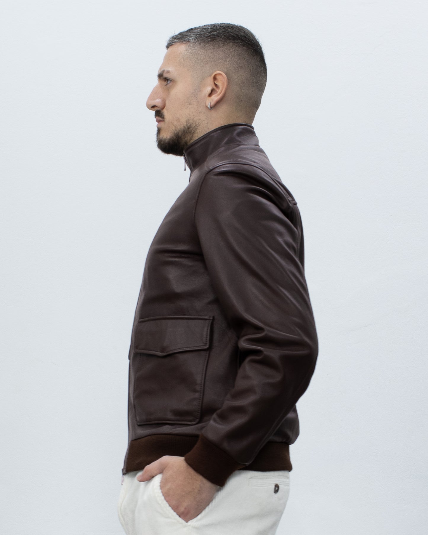 Bomber Uomo in Vera Pelle-B890k