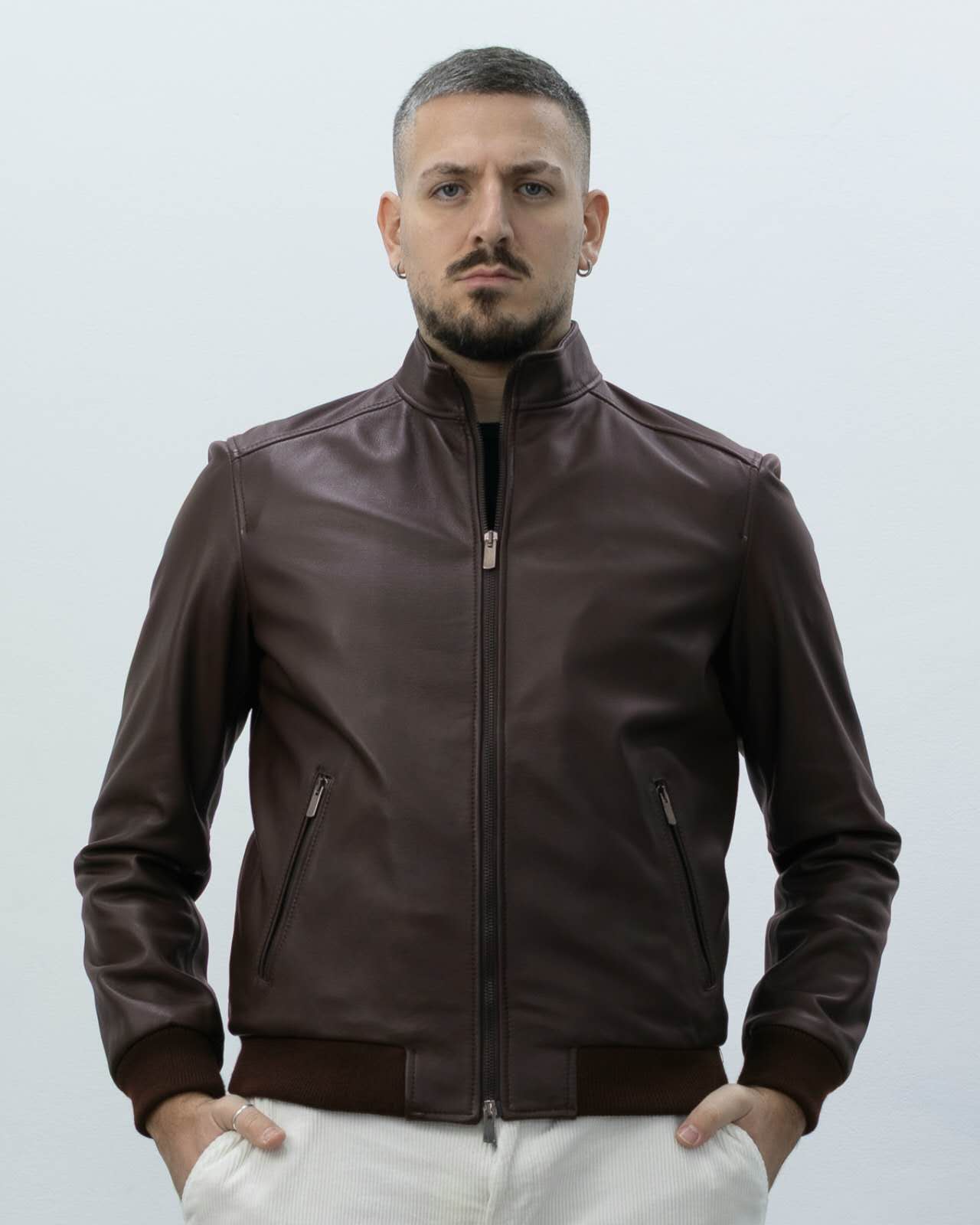Bomber uomo in vere pelle-B75K